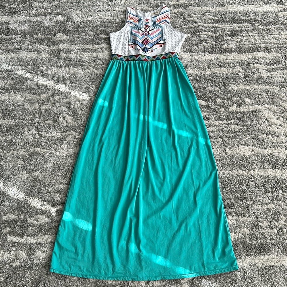 TROPICAL PRINT FLOWING BOHO DRESS BY XJF. MC - Picture 2 of 10